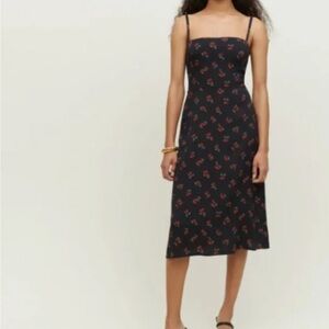 Reformation Afternoon Dress in Black Cherry